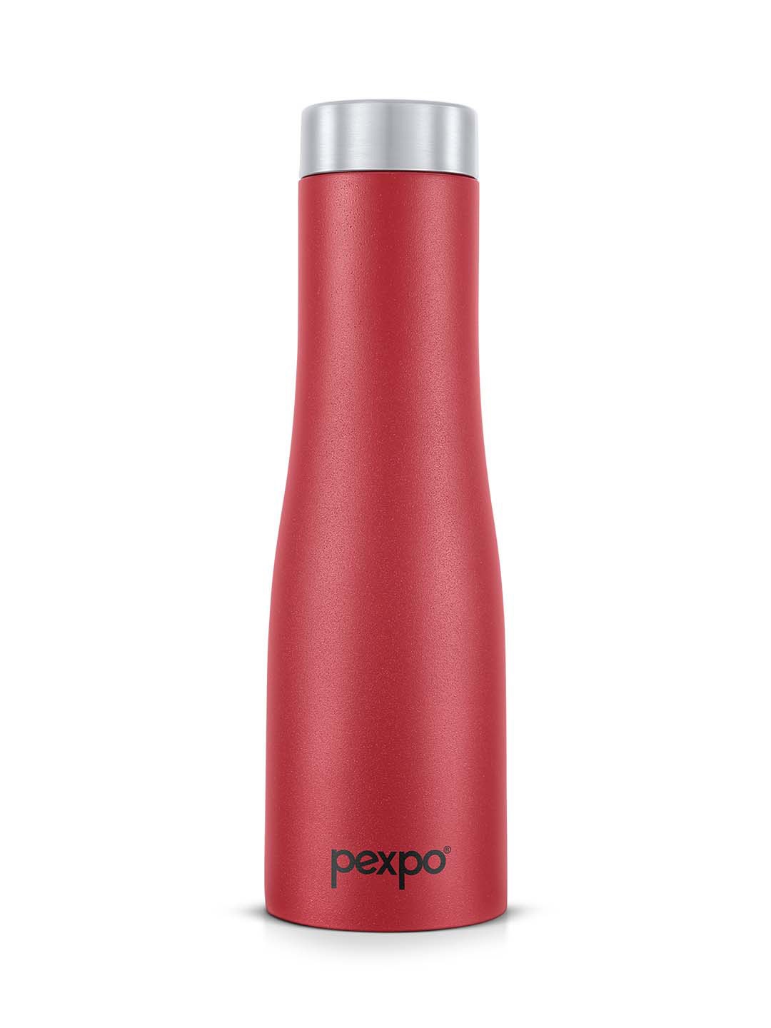 

Pexpo MONACO Refrigerator Stainless Steel 1L Single wall Red Water Bottle, Maroon