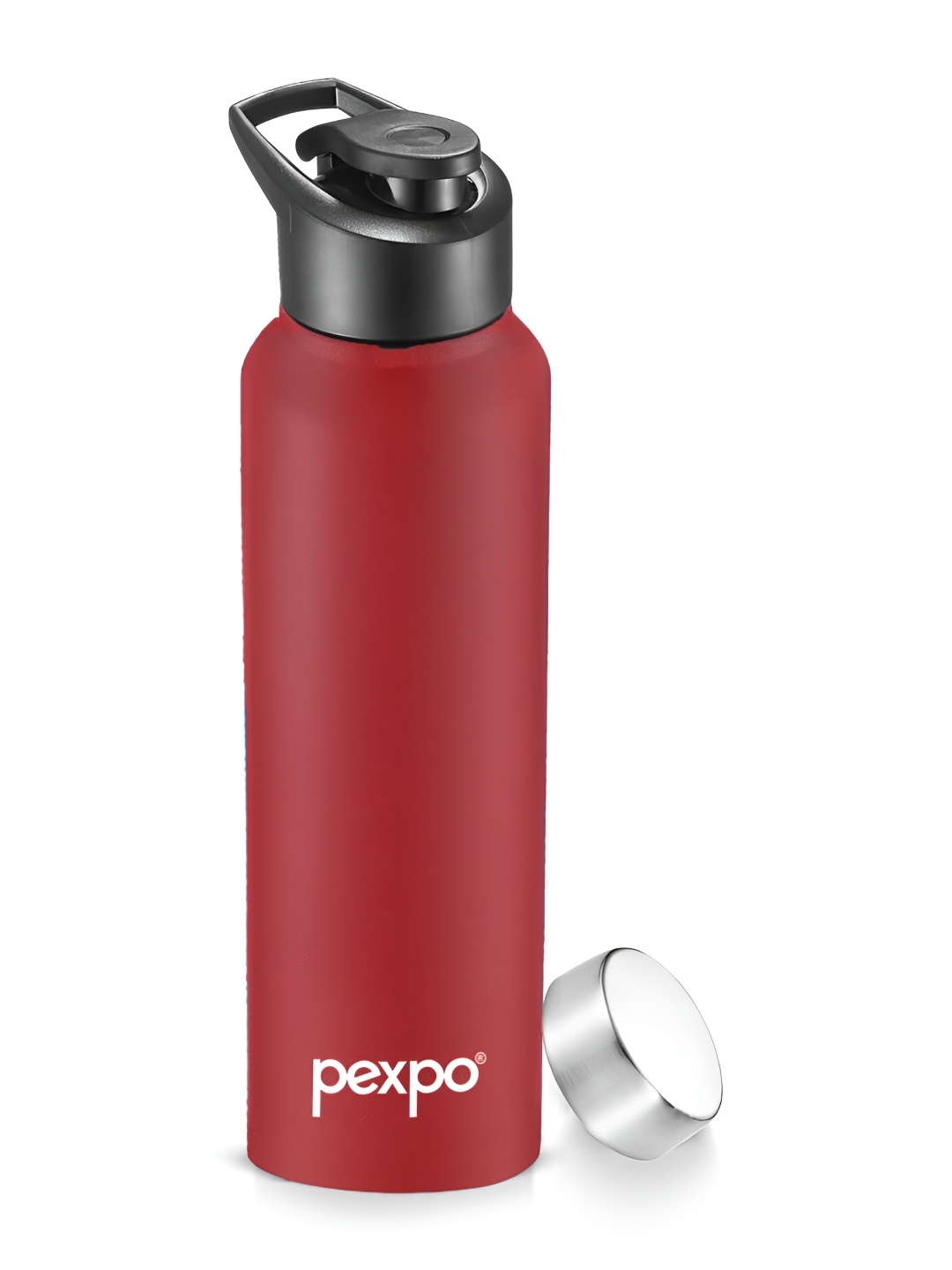 

Pexpo CHROMO Stainless Steel 1L Single wall Red Water Bottle, Maroon