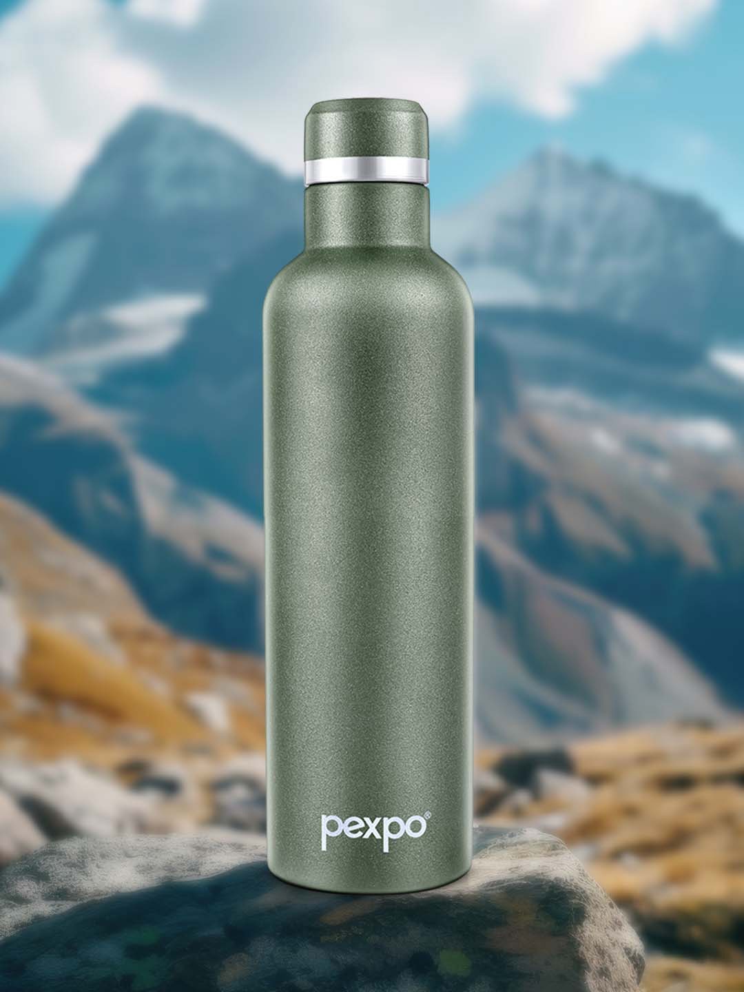 

Pexpo Oreo Green ISI Certified Thermosteel Hot and Cold Flask Water Bottle 500ml