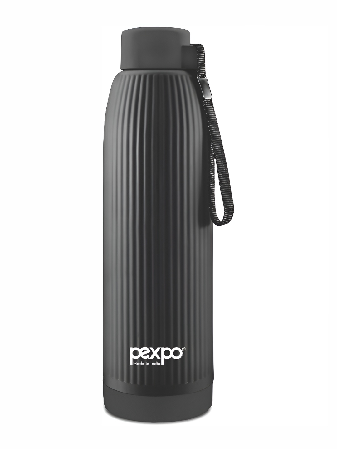 

Pexpo Black Single Stainless Steel Easy Grip Water Bottle