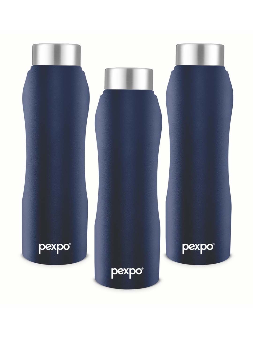 

Pexpo BISTRO 3pc Fridge Water Bottle 1L Single wall Blue Stainless Steel, Navy blue