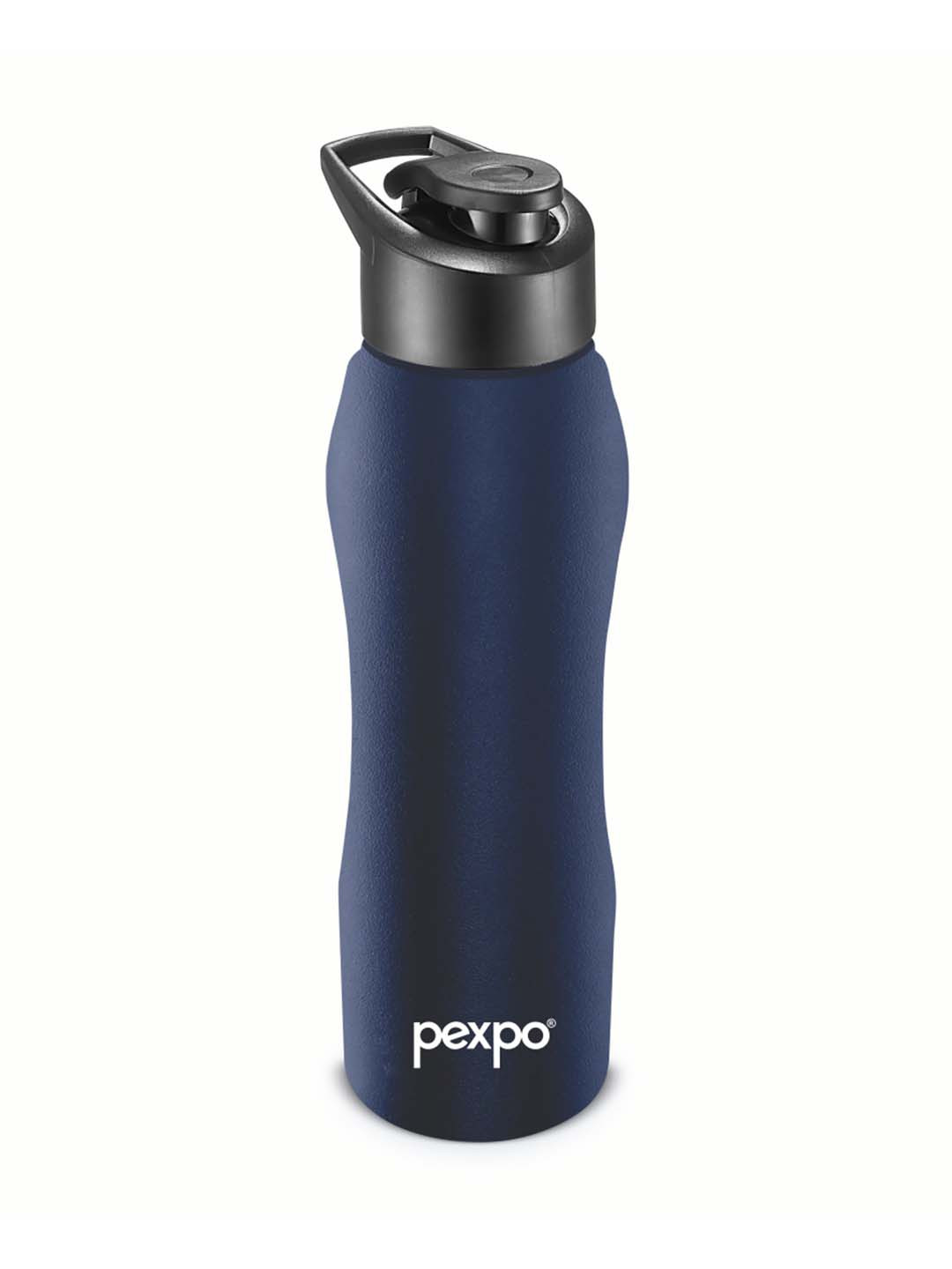 

Pexpo BISTRO Sports & Hiking Stainless Steel 1L Single wall Blue Water Bottle, Navy blue