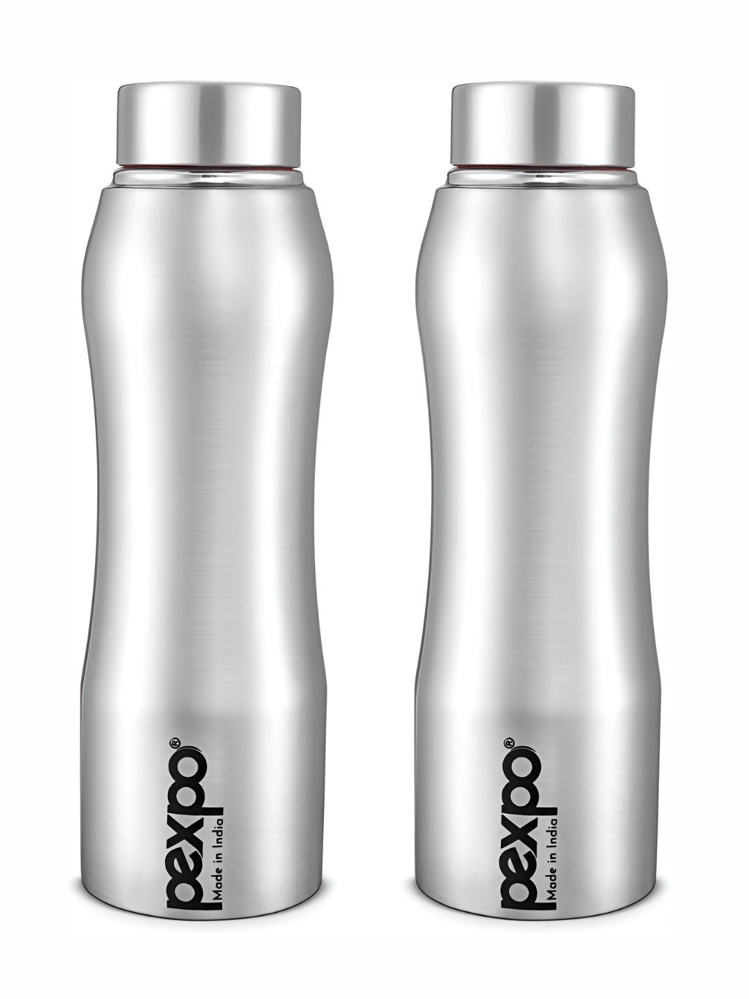 

Pexpo BISTRO 2pc Fridge Water Bottle 1L Single wall Silver Stainless Steel