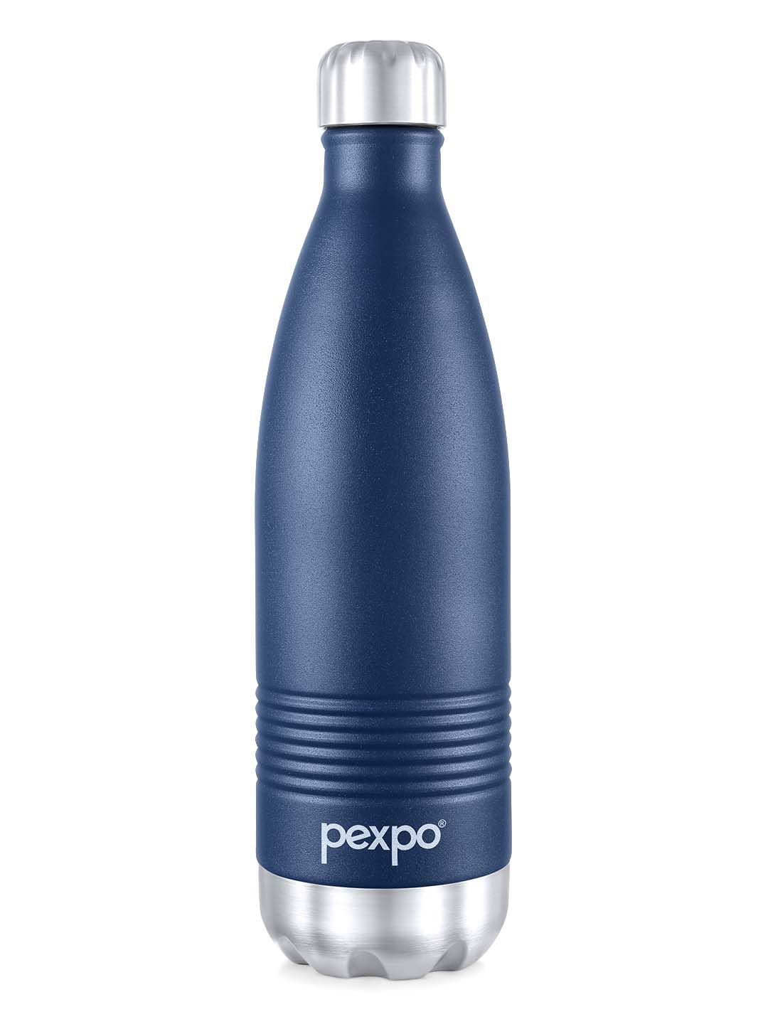 

Pexpo ECHO DLX ISI Certified Thermosteel 1L Hot & Cold Blue Insulated Bottle, Navy blue