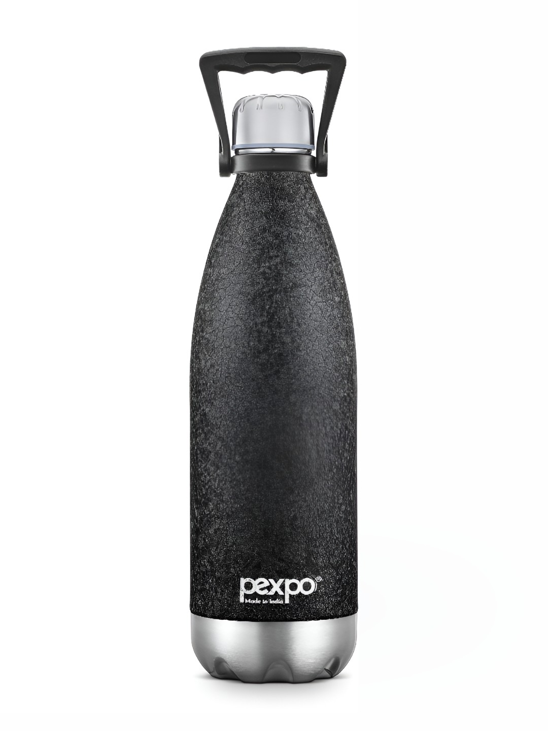 

Pexpo ECHO ISI Certified Thermosteel 1800ml 24 Hrs Hot & Cold Black Insulated Bottle