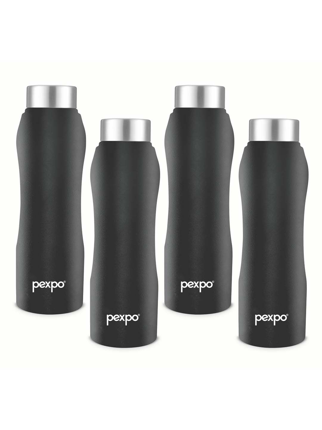 

Pexpo BISTRO Set of 4 Fridge Water Bottle 1L Single wall Black Stainless Steel
