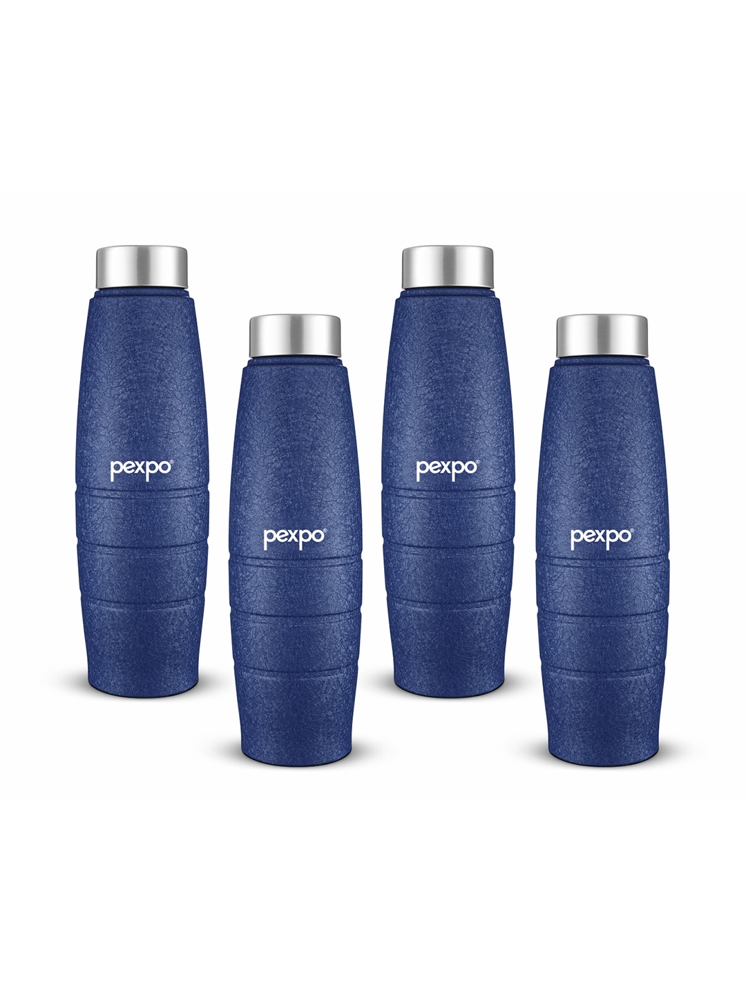 

Pexpo DURO Set of 4 Refrigerator Stainless Steel 1L Single wall Blue Water Bottle