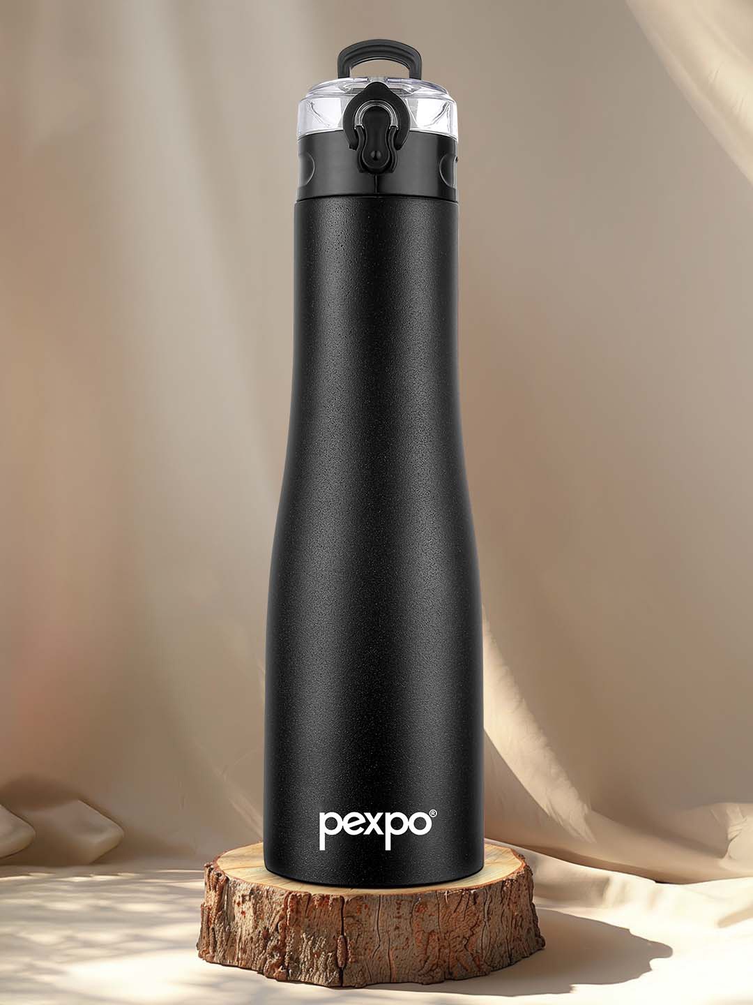 

Pexpo MONACO Sports & Hiking Stainless Steel 1L Single wall Black Water Bottle