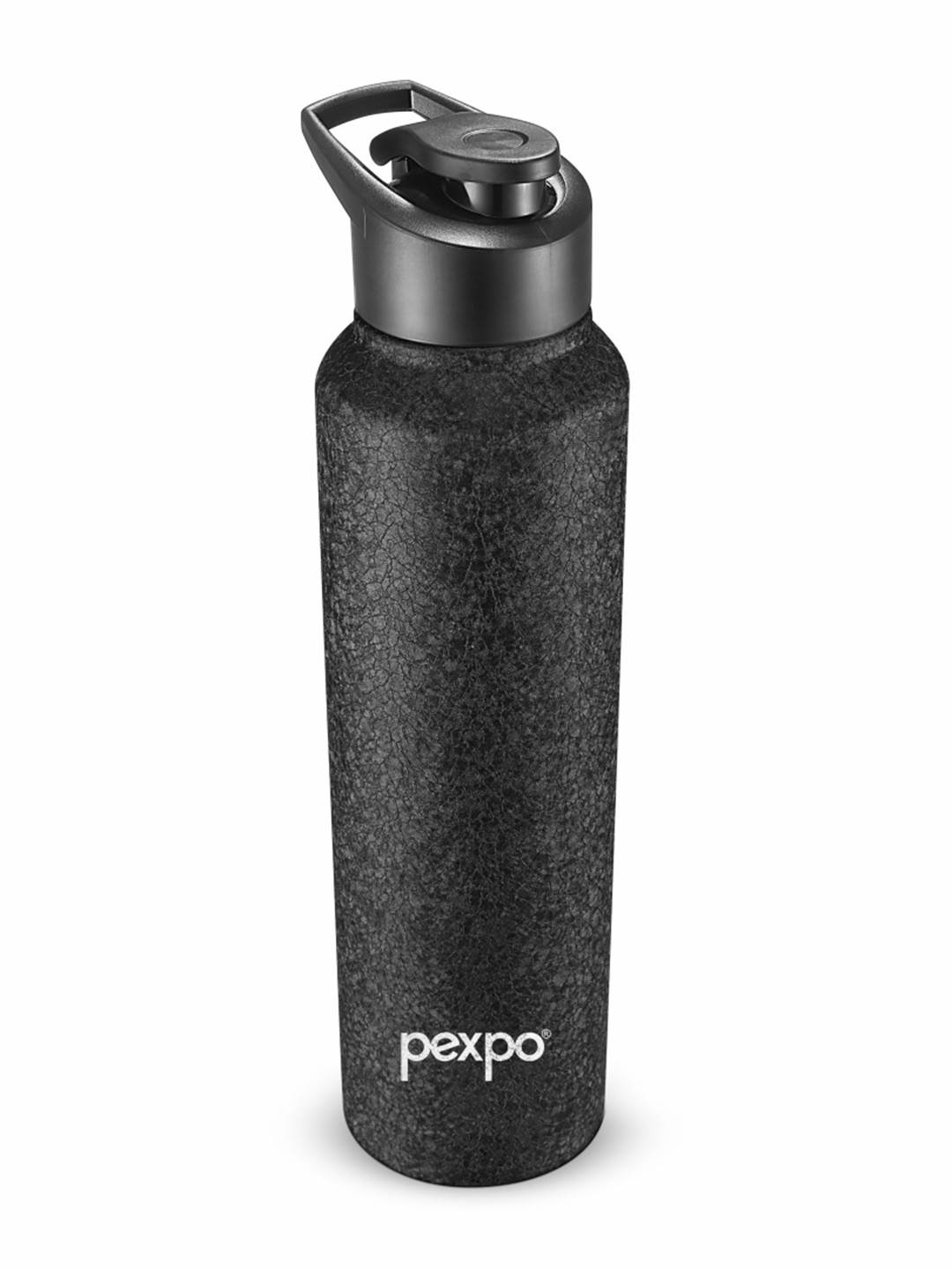 

Pexpo CHROMO Sports & Hiking Stainless Steel 750ml Single wall Black Water Bottle