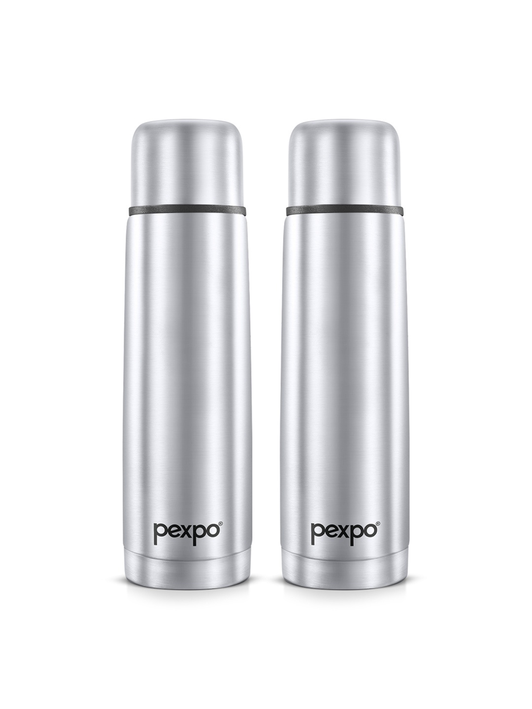 

Pexpo Flamingo Silver-Toned 2 Pcs Thermosteel ISI Certified Hot Flask Water Bottle 500ml