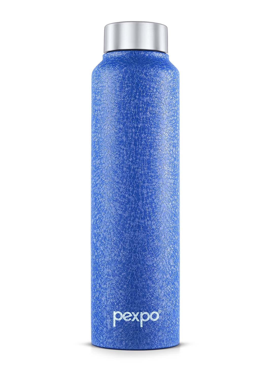 

Pexpo CHROMO Refrigerator Stainless Steel 750ml Single wall Blue Water Bottle