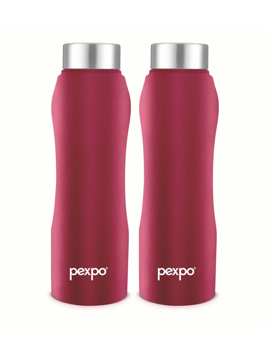 

Pexpo BISTRO 2pc Fridge Water Bottle 1L Single wall Red Stainless Steel, Maroon