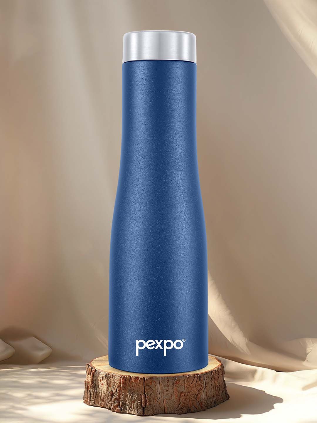 

Pexpo MONACO Refrigerator Stainless Steel 1000ml Single wall Denim Blue Water Bottle, Navy blue