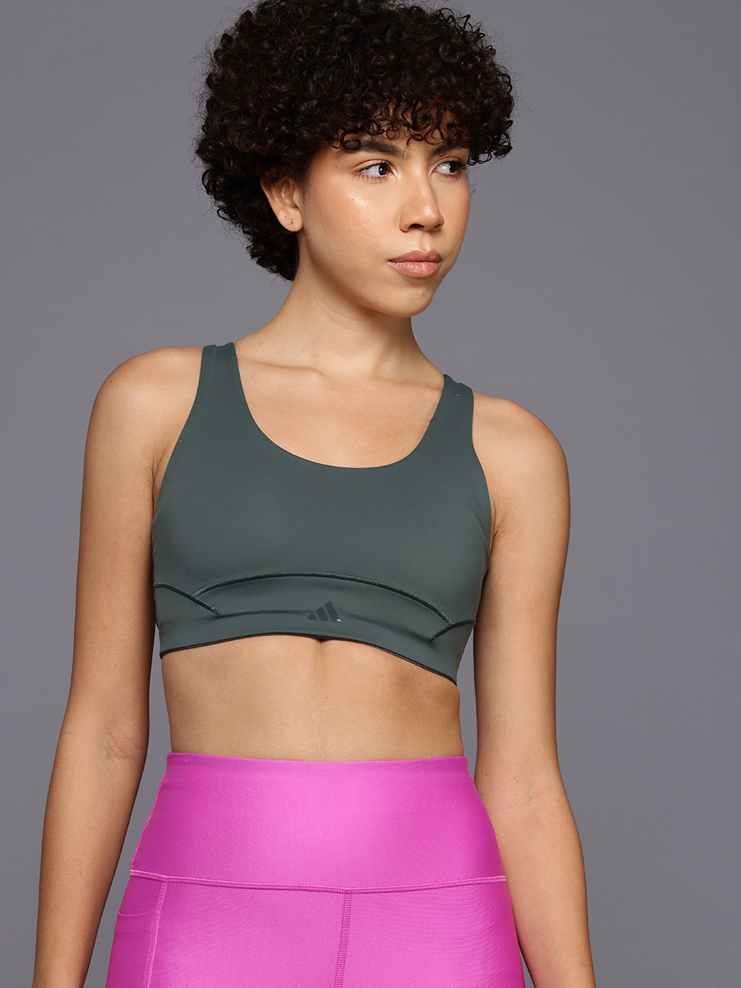 

ADIDAS All Me Luxe Medium-Support Training Bra, Green