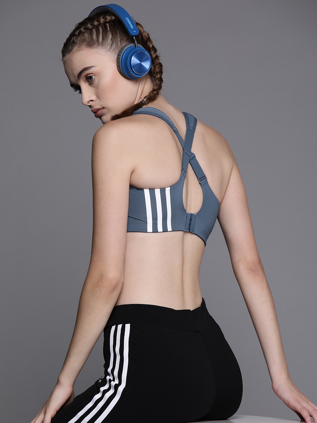 

ADIDAS TLRD Impact Training Bra, Blue