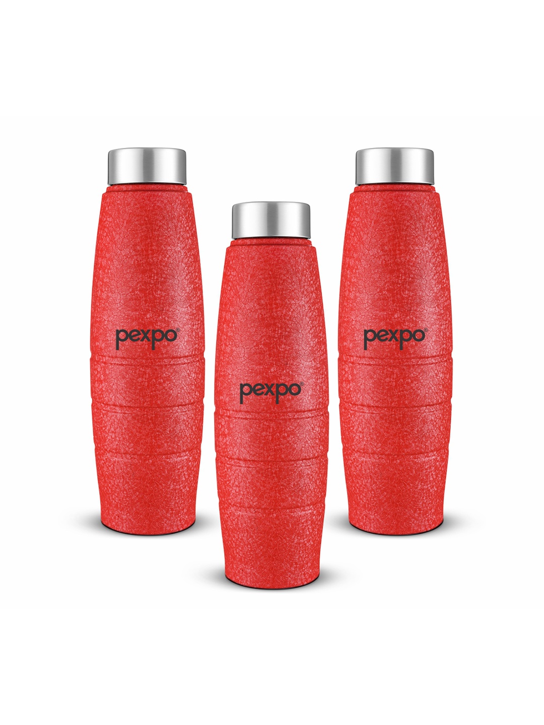 

Pexpo DURO 3pc Refrigerator Stainless Steel 1000ml Single wall Red Water Bottle