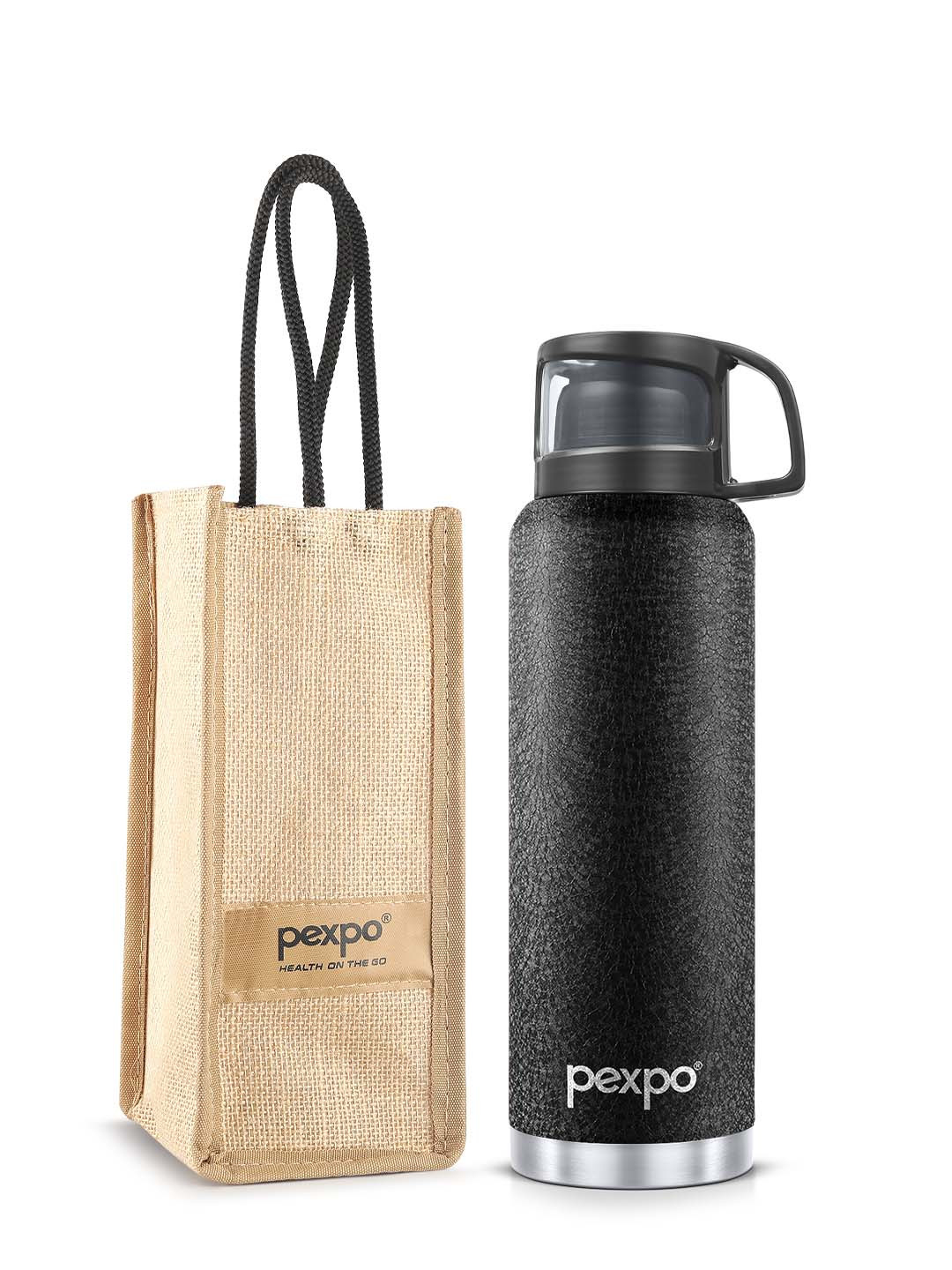 

Pexpo FERERRO ISI Certified Thermosteel 1.5L Hot & Cold Black Insulated Bottle