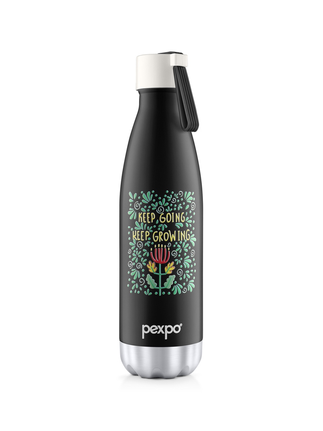 

Pexpo ESPRESSO ISI Certified Thermosteel 500ml Hot & Cold UV Black Insulated Bottle