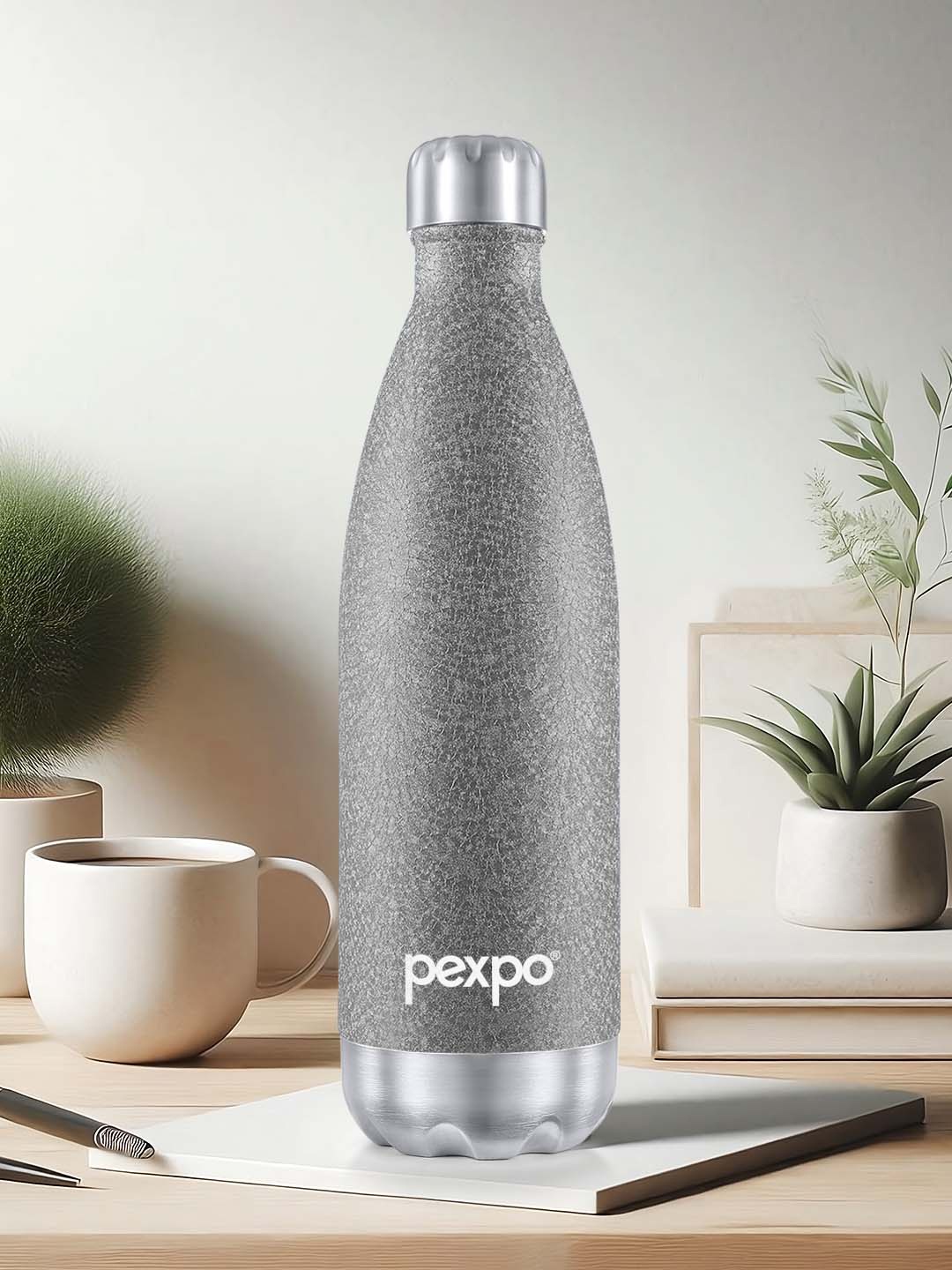 

Pexpo ELECTRO ISI Certified Thermosteel 1L 24 Hrs Hot & Cold Grey Insulated Bottle