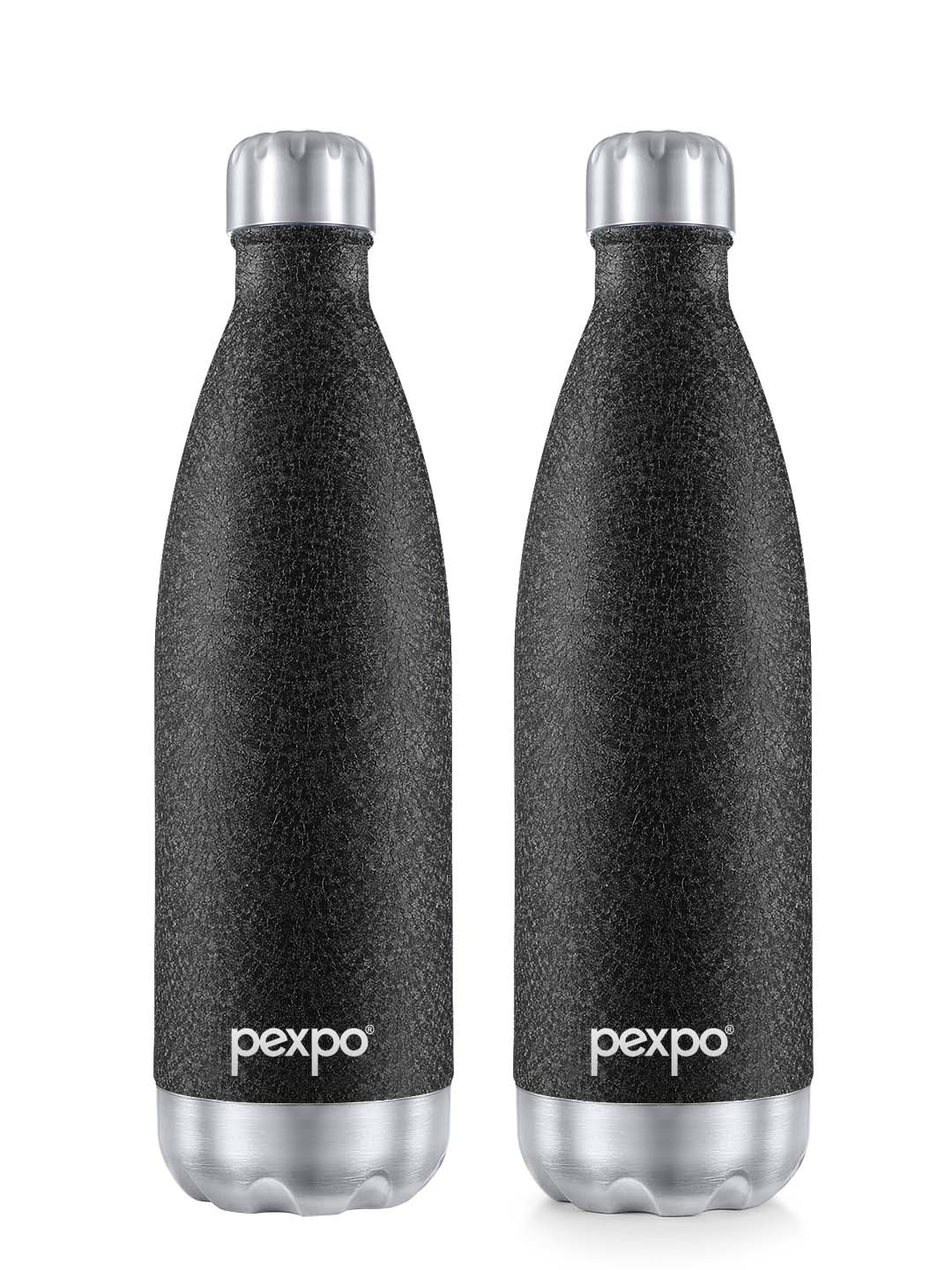 

Pexpo Electro Black 2 Pieces ISI Certified Thermosteel 24 Hours Hot & Cold Flask - 750 ml