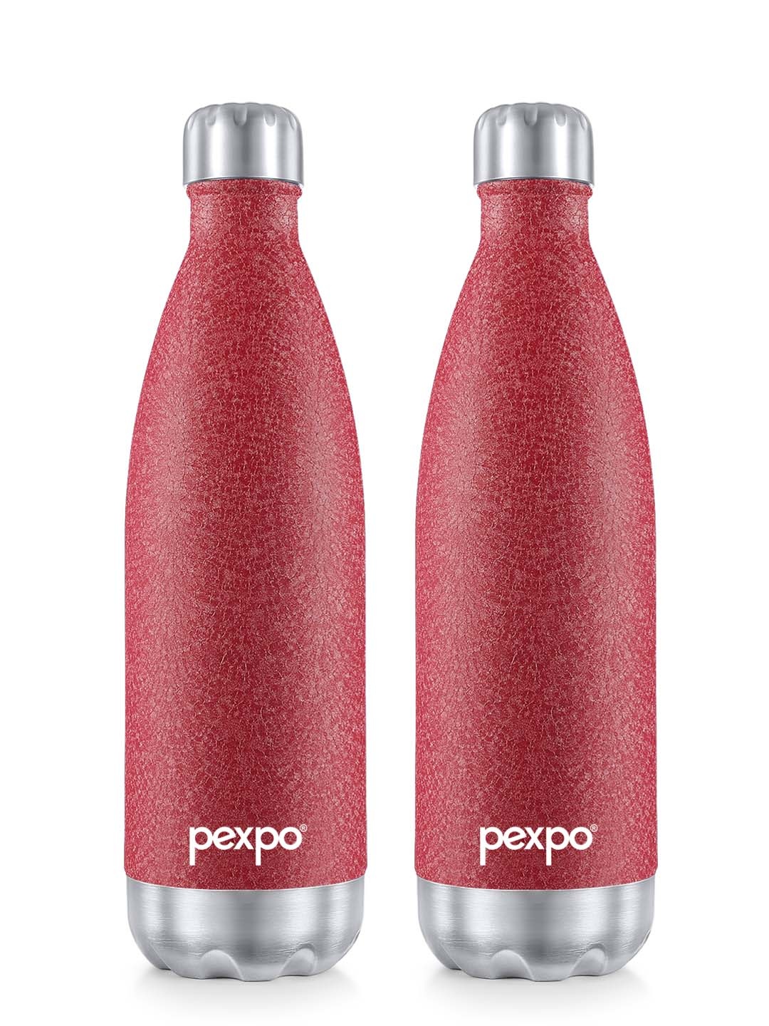 

Pexpo Red 2 Pieces Stainless Steel Water Bottle 750 ml