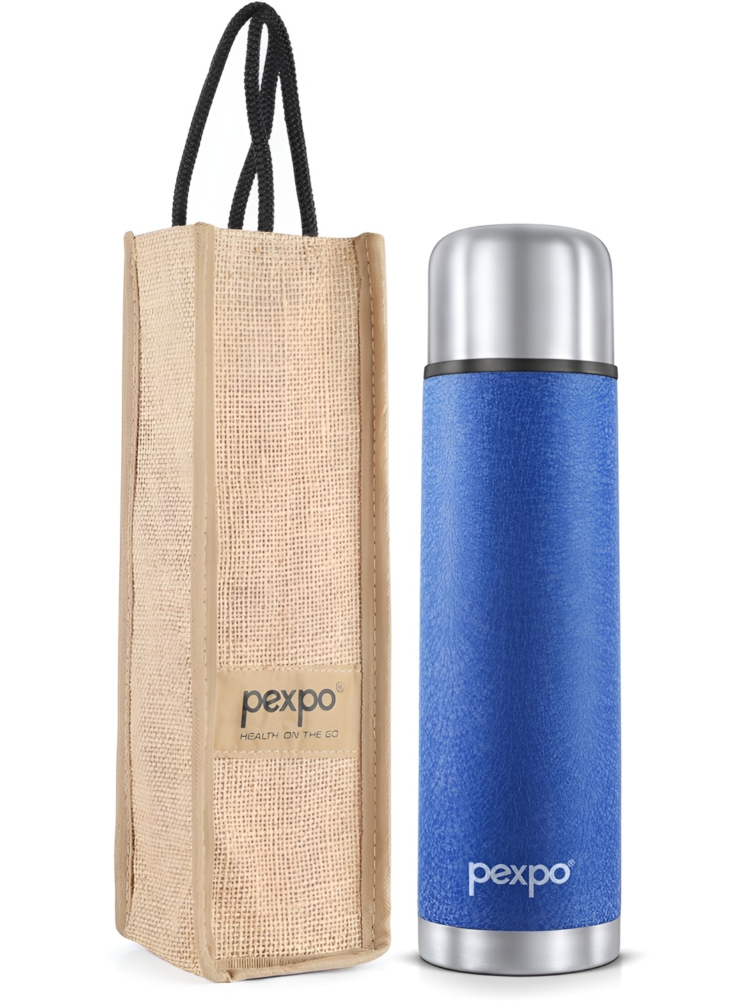 

Pexpo Flamingo Blue ISI Certified Thermosteel Hot and Cold flask Insulated Water Bottle 1L