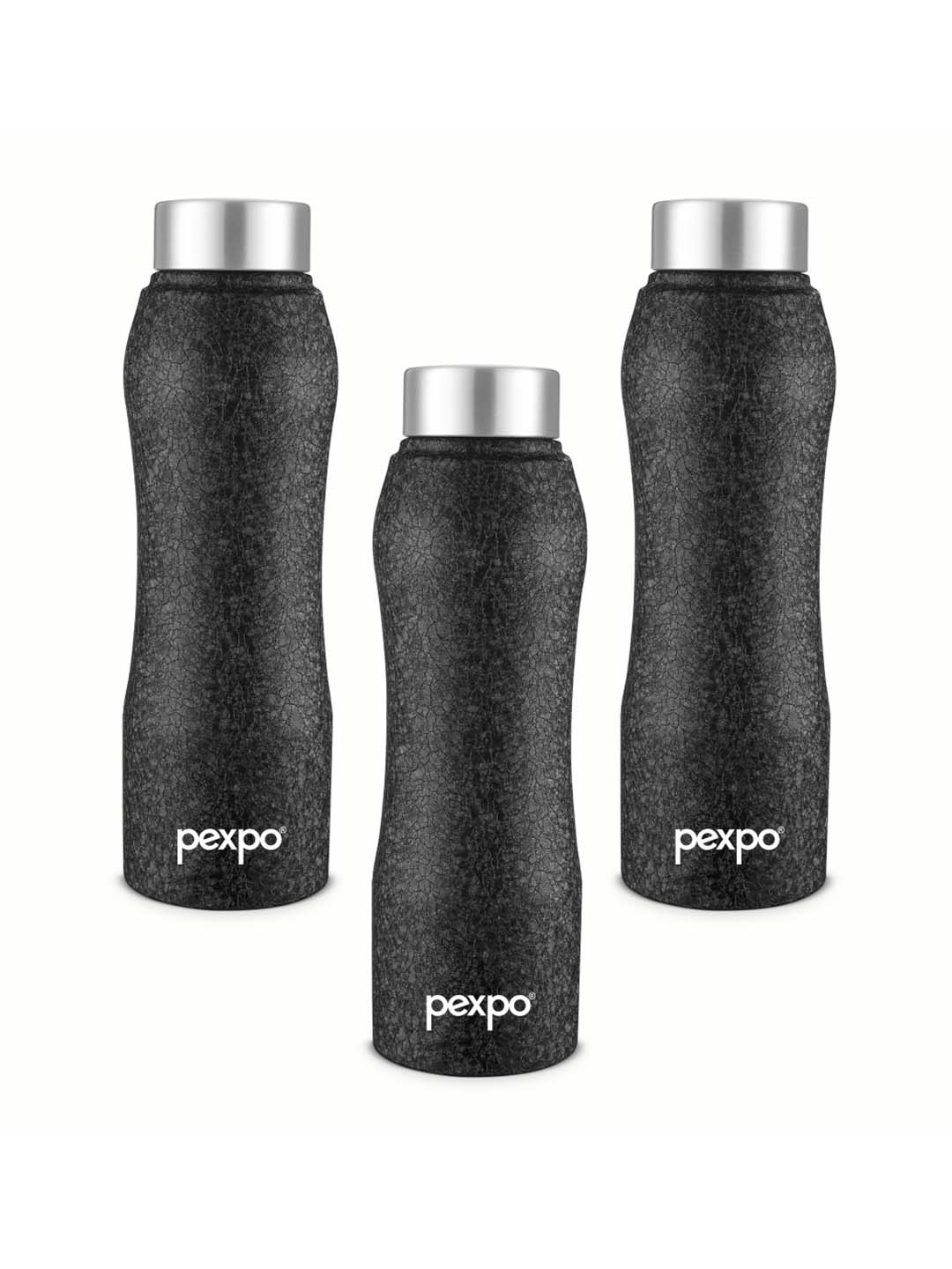 

Pexpo BISTRO 3pc Fridge Water Bottle 1000ml Single wall Black Stainless Steel