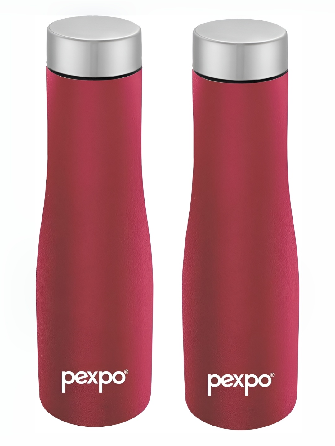 

Pexpo MONACO 2pc Fridge Water Bottle 750ml Single wall Red Stainless Steel, Maroon