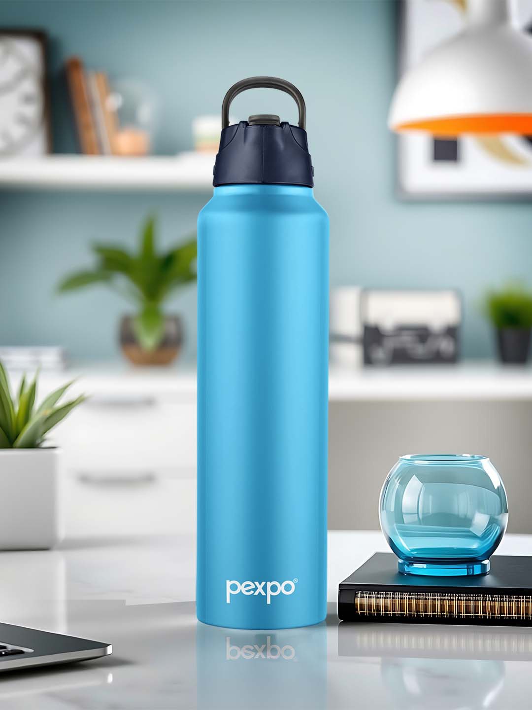 

Pexpo CHICO Refrigerator Stainless Steel 750ml Single wall Blue Glossy Water Bottle