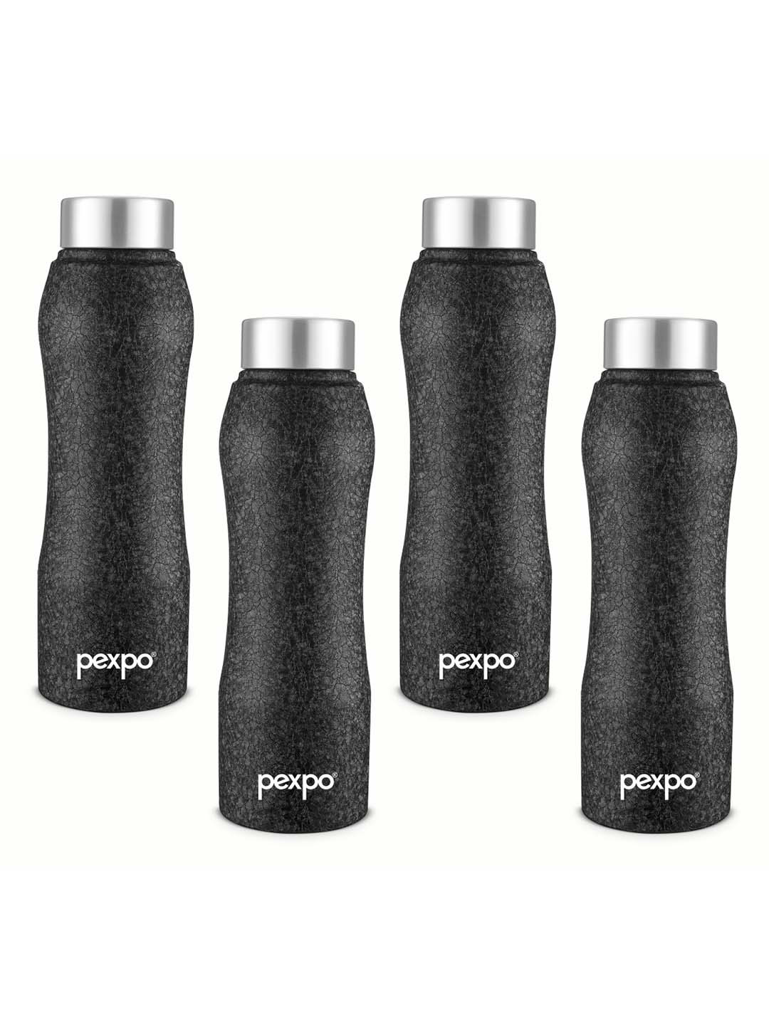 

Pexpo BISTRO Set of 4 Fridge Water Bottle 1L Single wall Black Stainless Steel