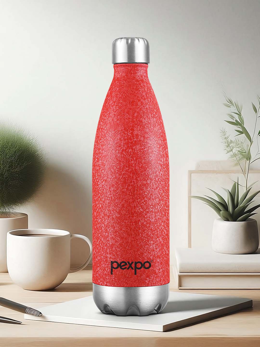 

Pexpo ELECTRO ISI Certified Thermosteel 1L 24 Hrs Hot & Cold Red Insulated Bottle