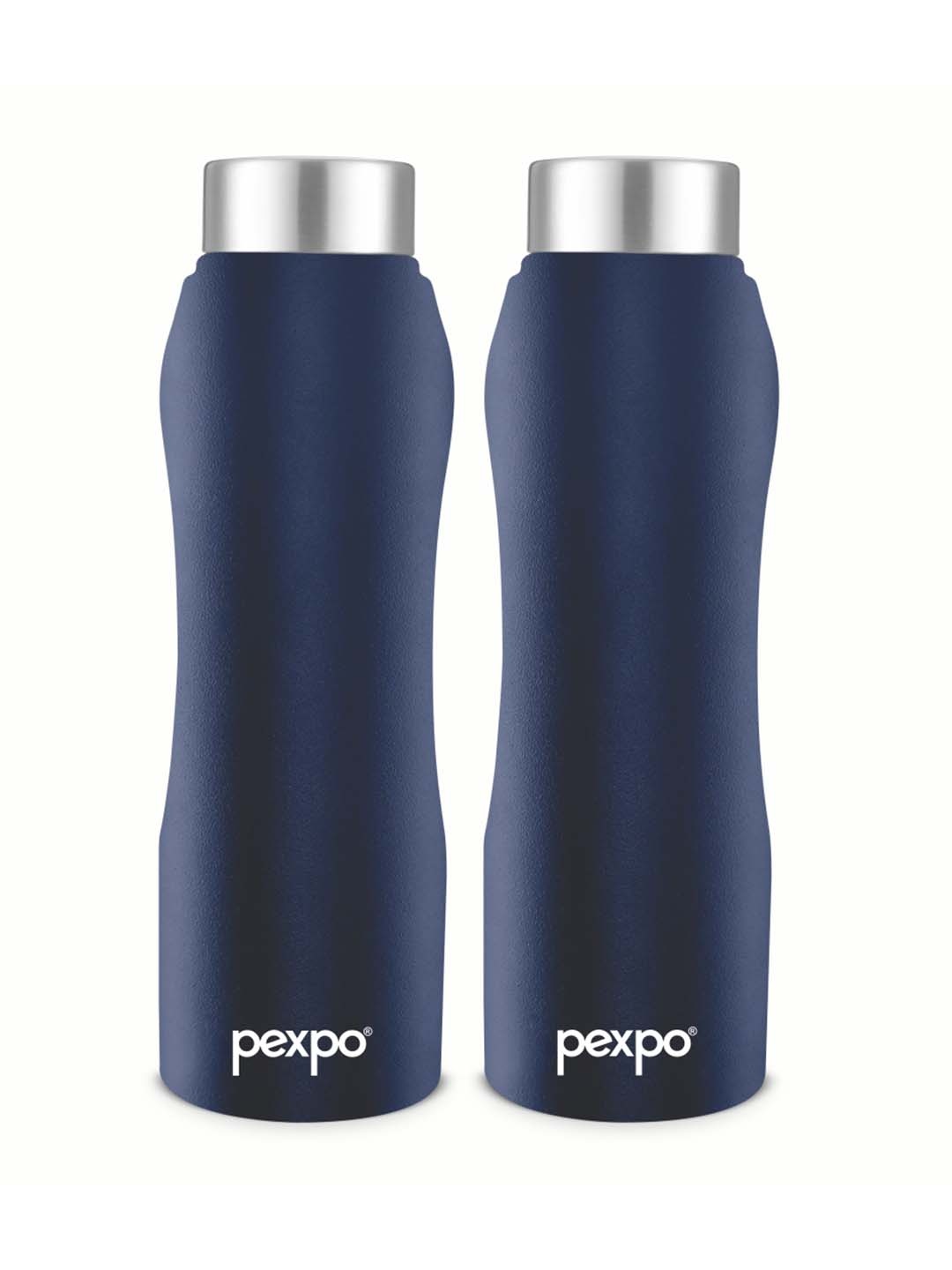 

Pexpo BISTRO 2pc Fridge Water Bottle 1L Single wall Blue Stainless Steel, Navy blue