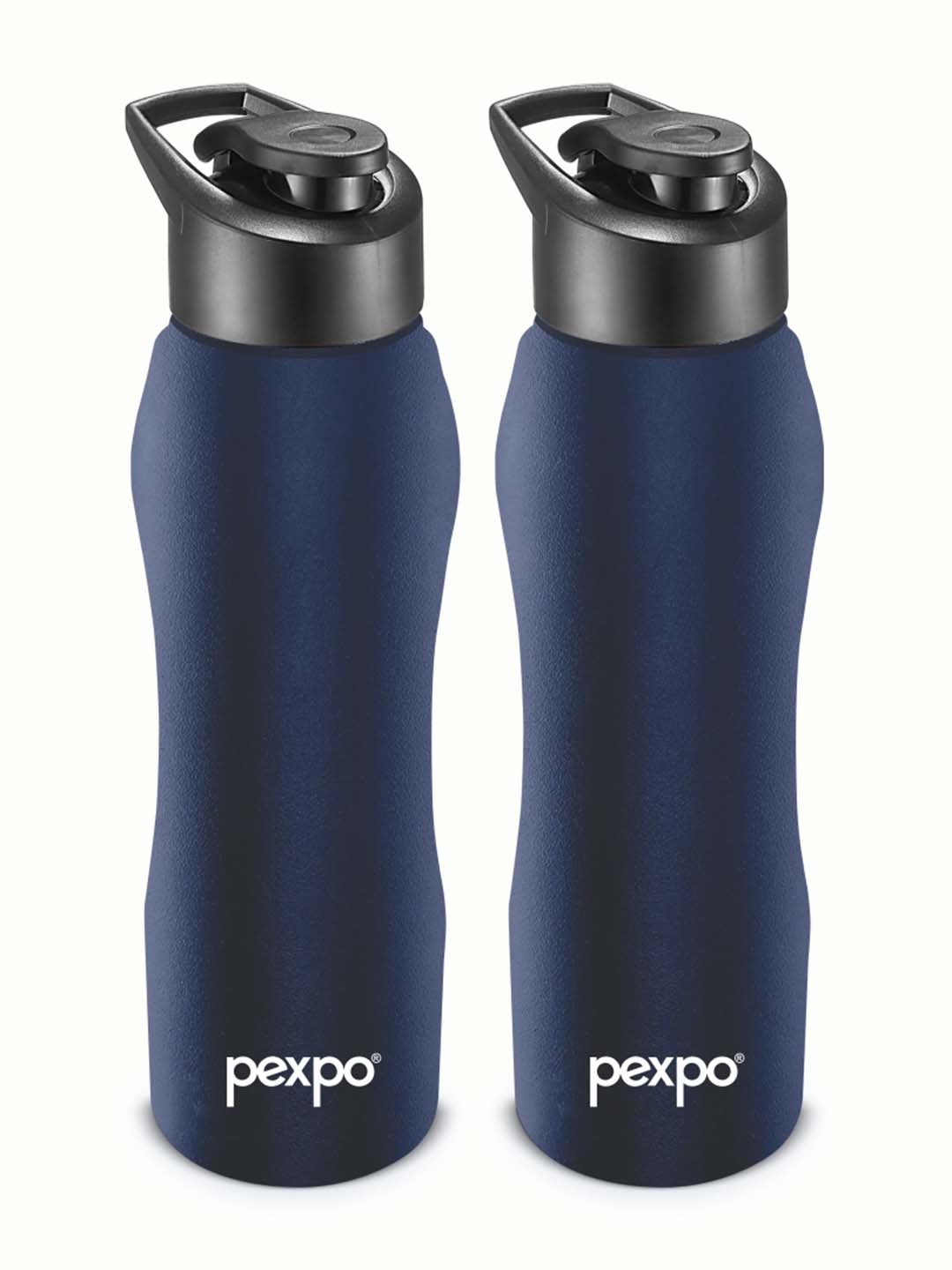 

Pexpo BISTRO 2pc Sipper Cap Stainless Steel 1000ml Single wall Blue Water Bottle, Navy blue