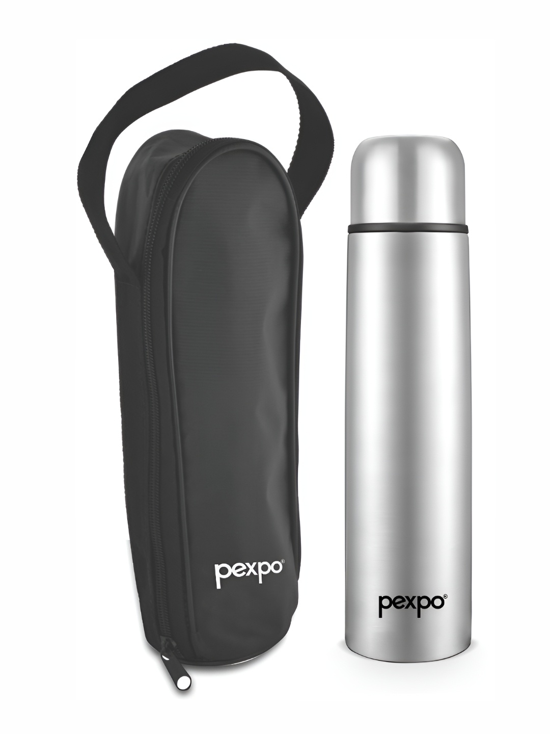 

Pexpo FLIPPRO Double Wall Thermosteel Hot & Cold Silver Insulated Bottle 1L