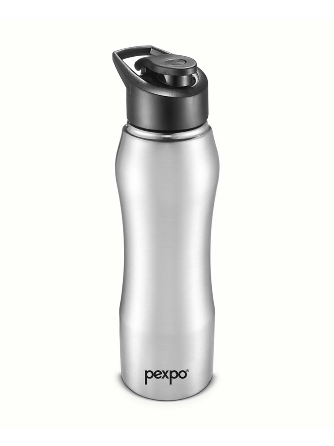 

Pexpo BISTRO Sports & Hiking Stainless Steel 1L Single wall Silver Water Bottle