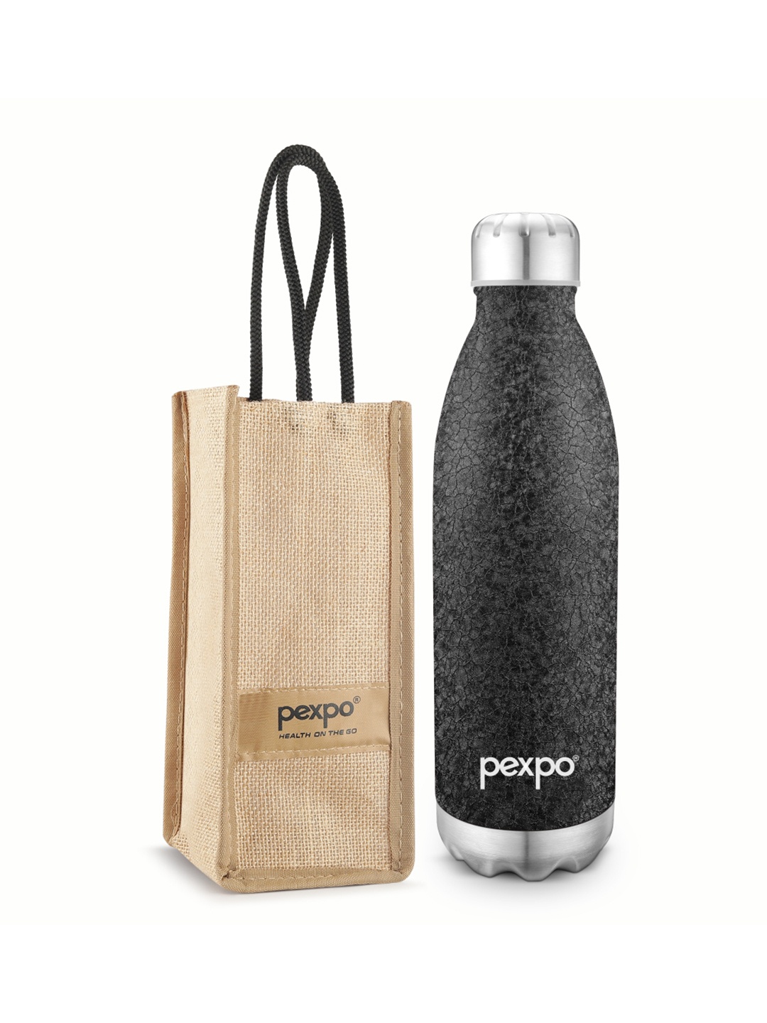 

Pexpo ELECTRO ISI Certified Thermosteel 1800ml 24 Hrs Hot & Cold flask Insulated Bottle, Black