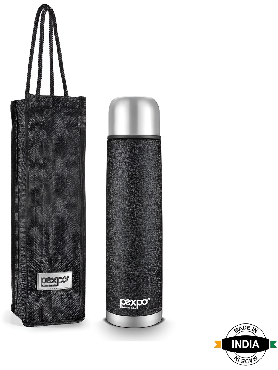 

Pexpo FLEXO ISI Certified Thermosteel 1L Hot & Cold Black Insulated Bottle