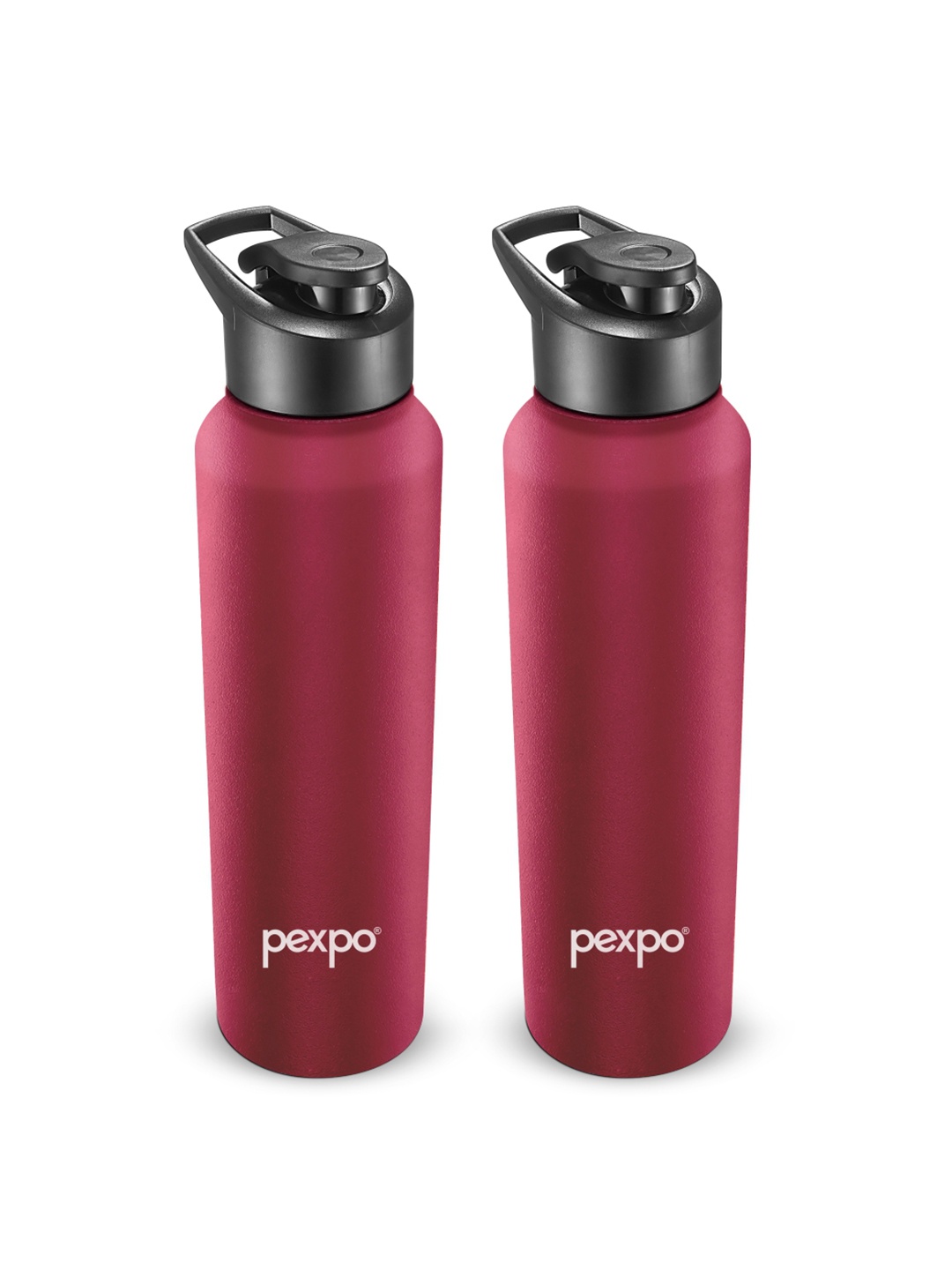 

Pexpo CHROMO 2pc Sipper Cap Stainless Steel 1L Single wall Red Water Bottle, Maroon