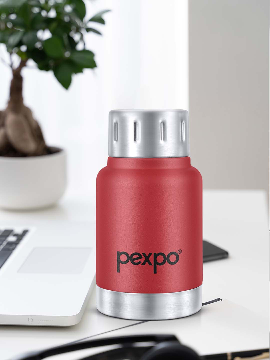 

Pexpo CAMEO Double wall Thermosteel 160ml Hot & Cold Red Insulated Bottle, Maroon