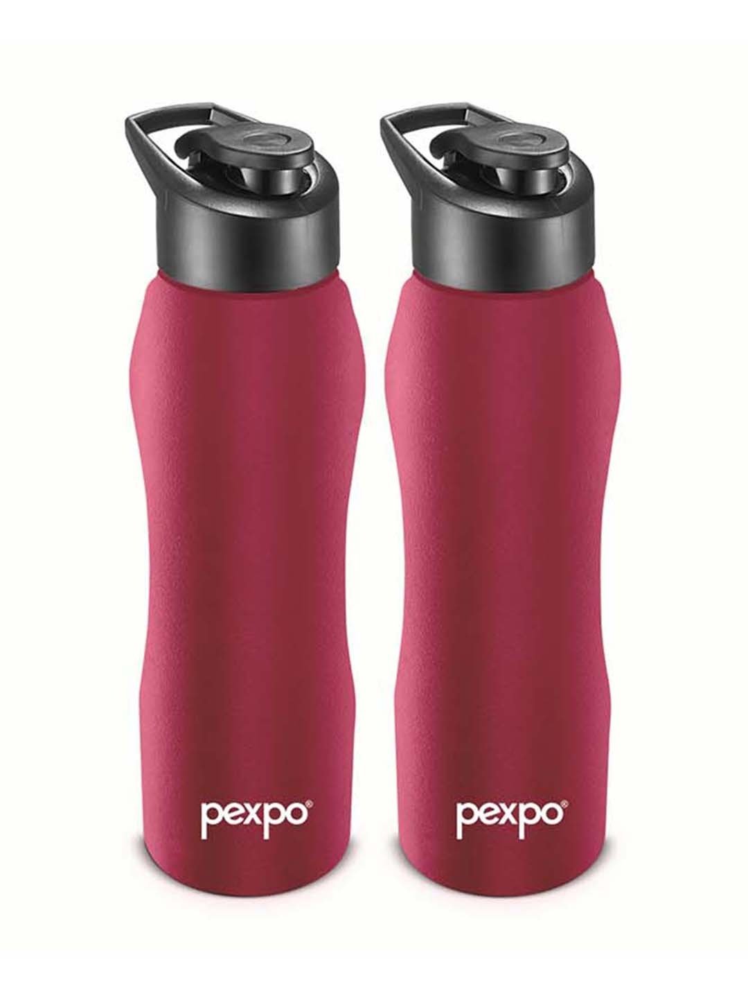 

Pexpo BISTRO 2pc Sipper Cap Stainless Steel 1L Single wall Red Water Bottle, Maroon