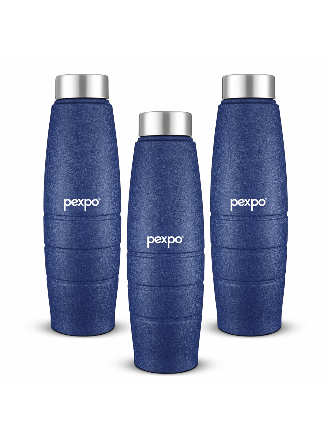 

Pexpo DURO 3pc Refrigerator Stainless Steel 1L Single wall Blue Water Bottle