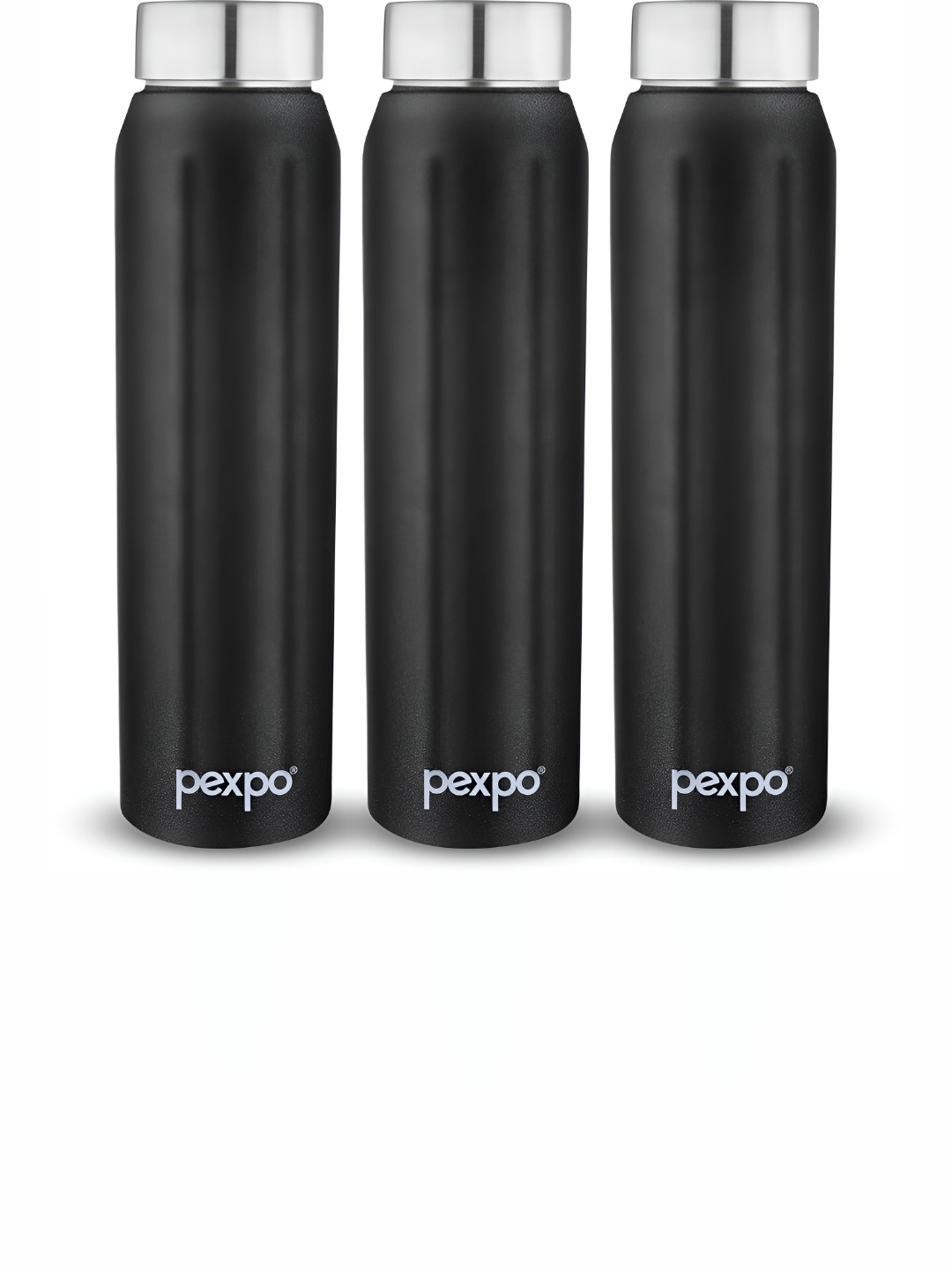 

Pexpo UMBRO 3pc Fridge Water Bottle 700ml Single wall Black Stainless Steel