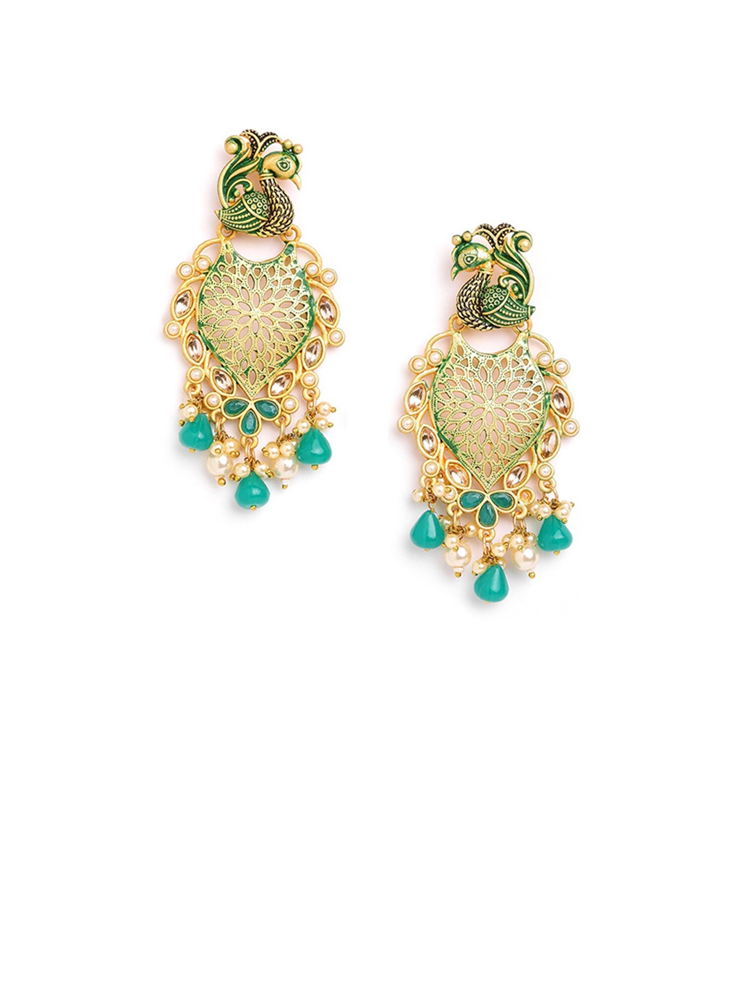 

Anouk Brass-Plated Beaded Floral Drop Earrings, Gold