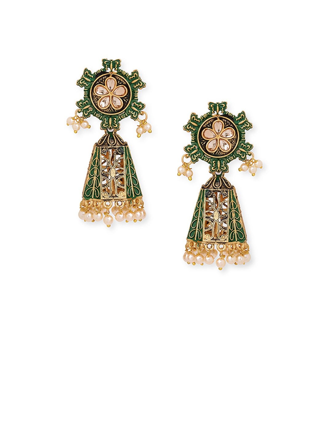 

Anouk Gold-Toned Gold-Plated Floral Drop Earrings