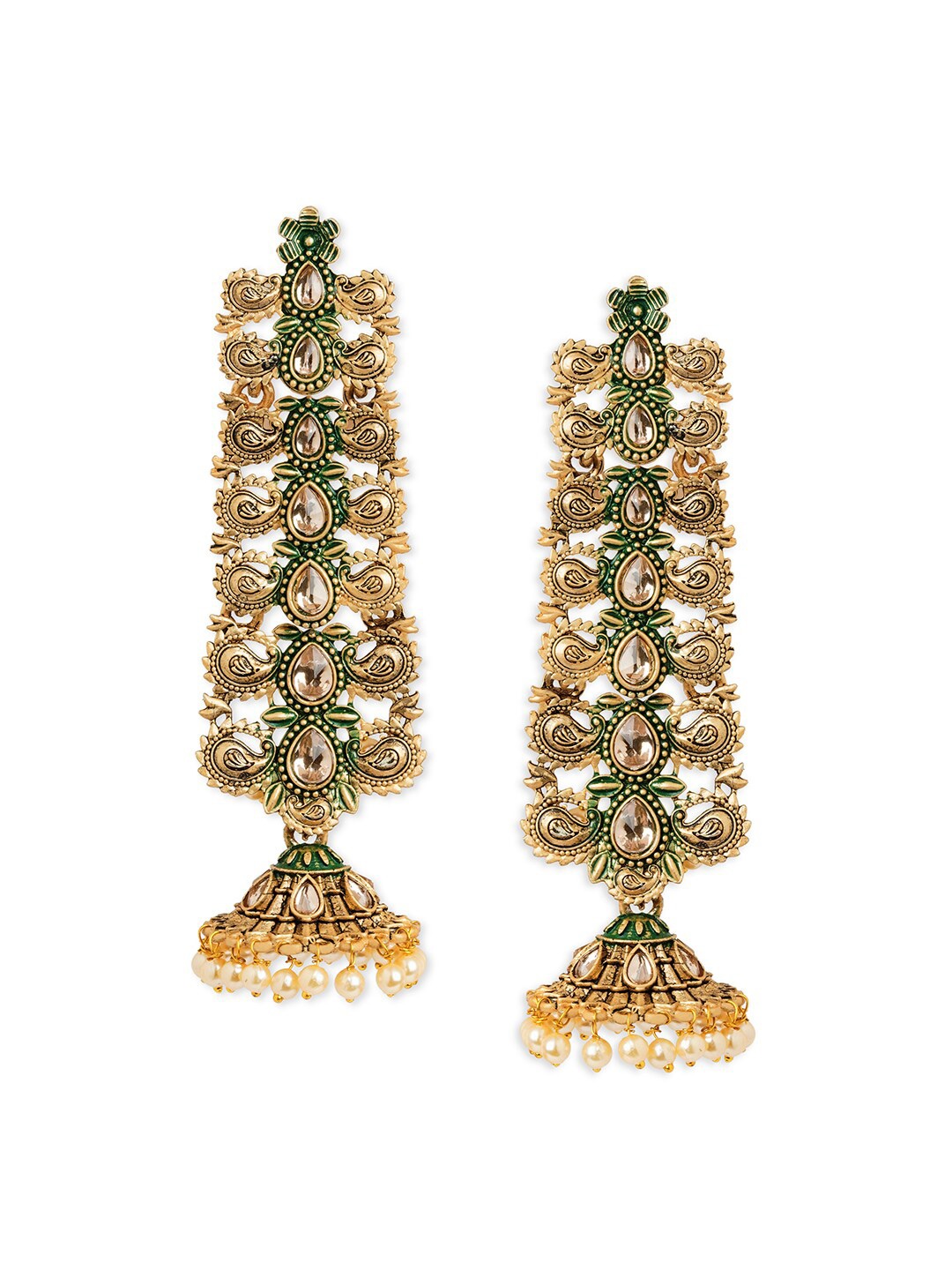 

Anouk Brass Plated Dome Shaped Jhumkas, Gold