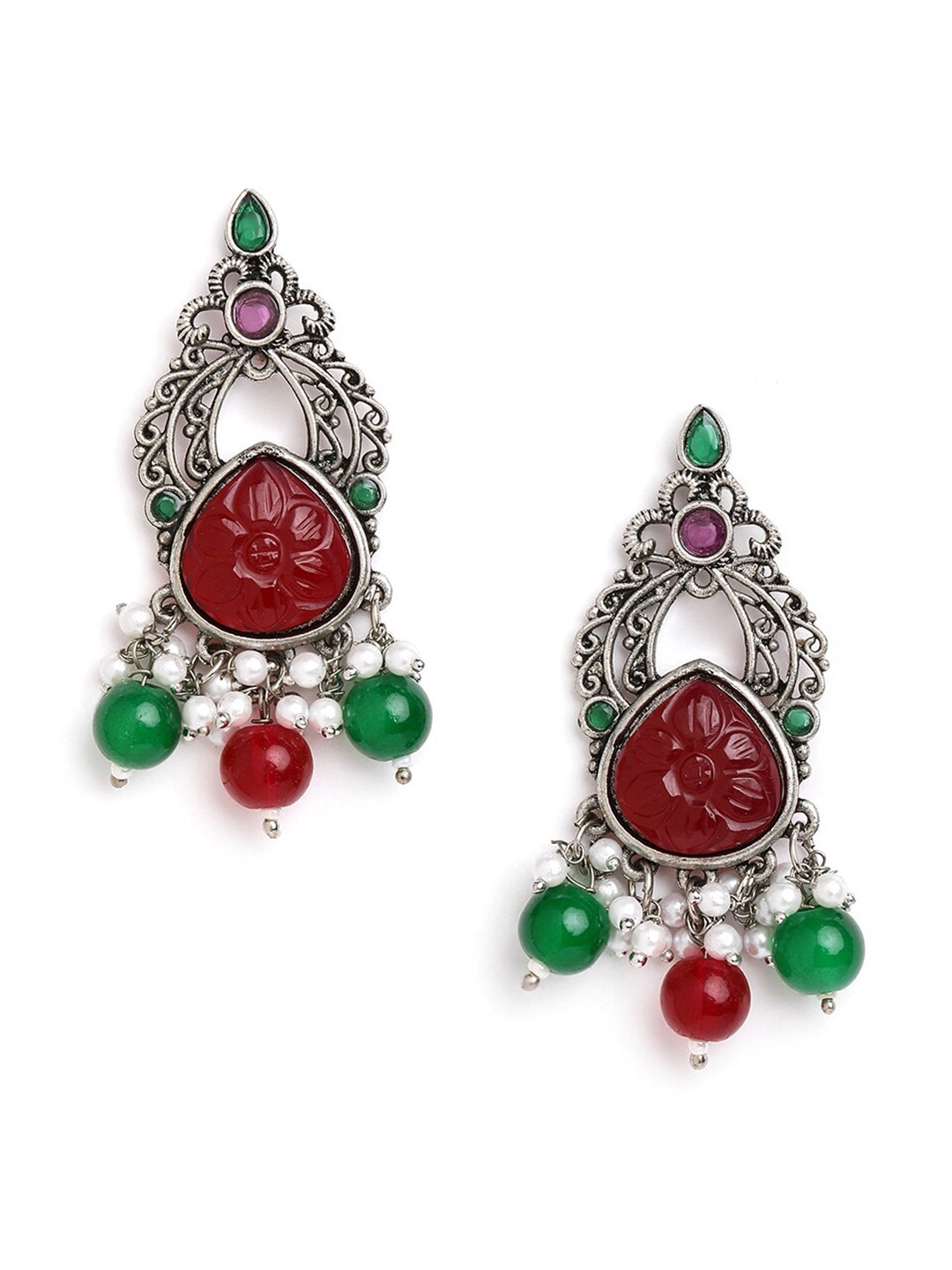

Anouk Brass-Plated Floral Jhumkas, Gold