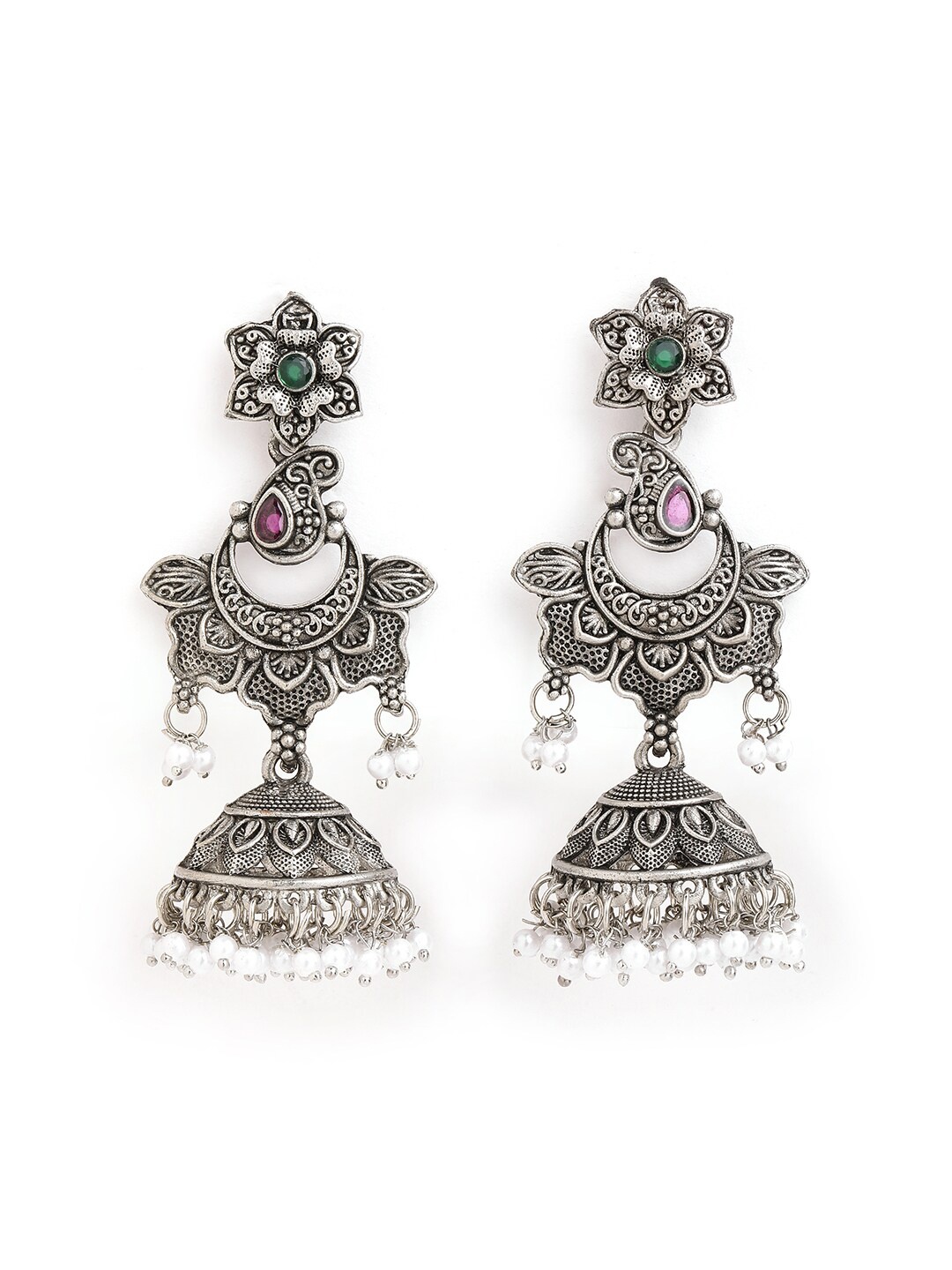

Anouk Brass-Plated Floral Jhumkas, Gold