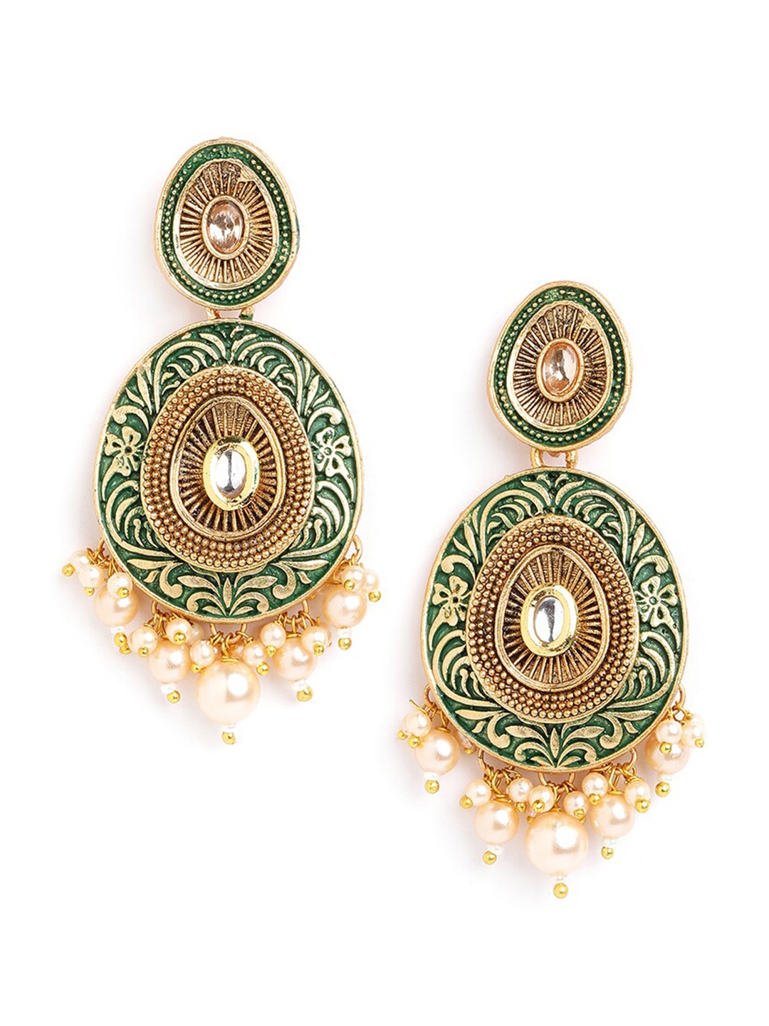 

Anouk Brass-Plated Floral Beaded Drop Earrings, Gold