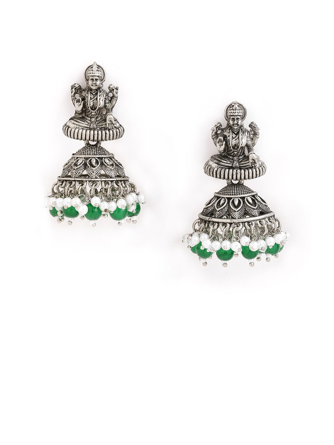 

Anouk Silver-Plated Classic Jhumkas Earrings