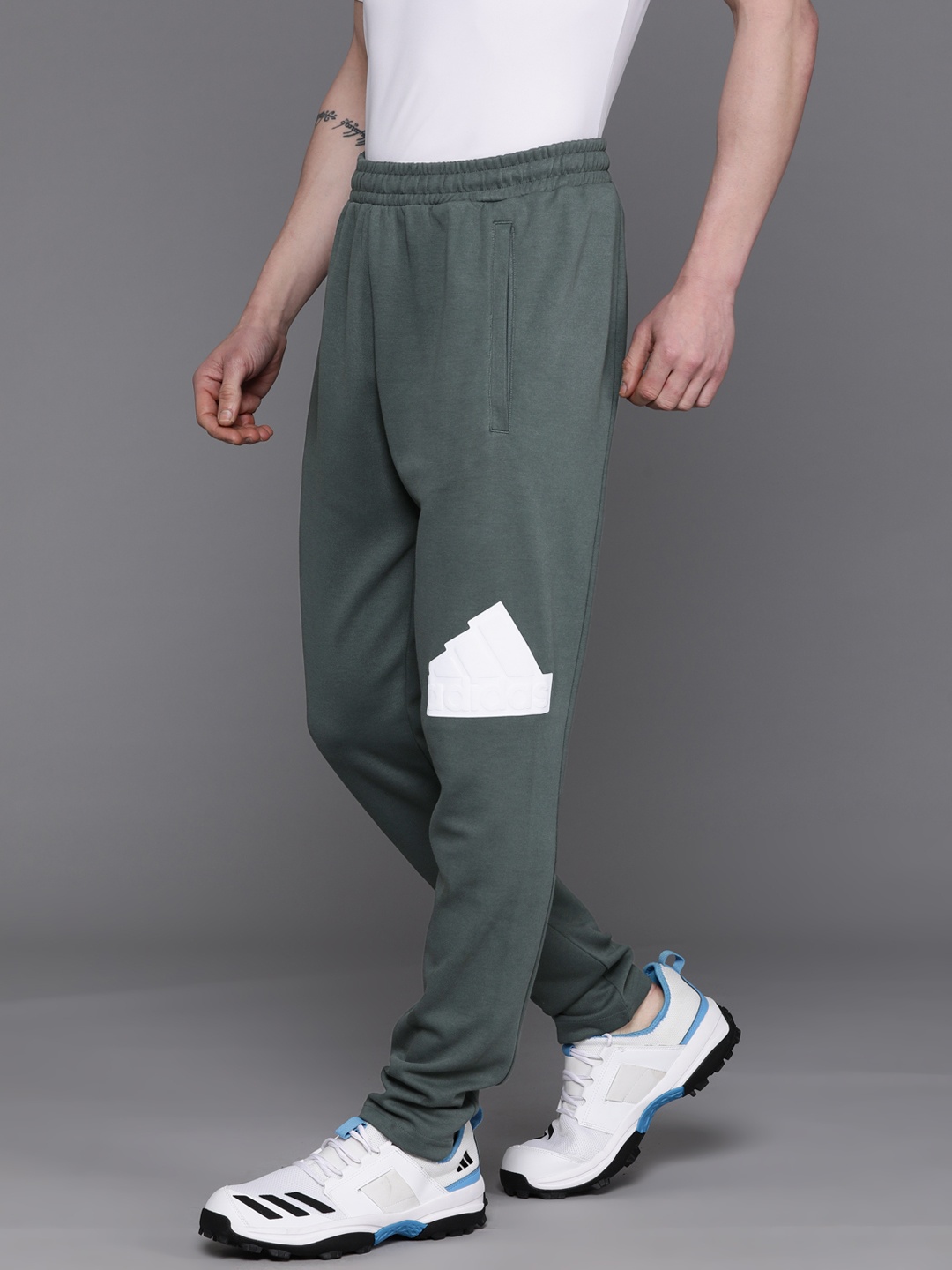

ADIDAS FI BOS Brand Logo Printed Track Pants, Grey